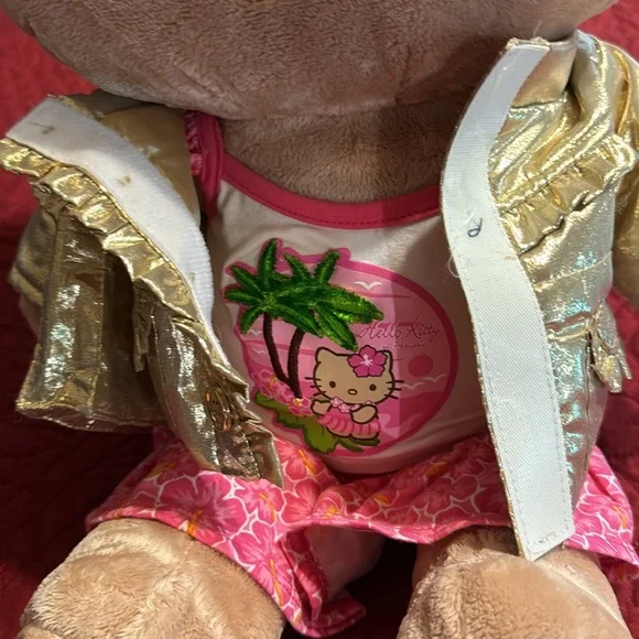Hello Kitty Plush Toy with Gold Jacket and Pink Accents - Picture 2 of 7